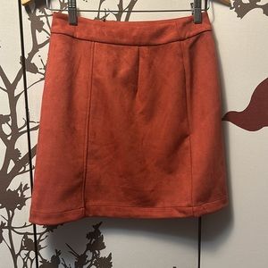 FRENCH CONNECTION Womens XS Saffron Spice Patty Drape Line A Mini Skirt $60 NWT